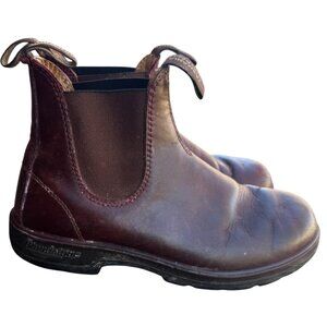 Blundstone Unisex AU 6.5 US W 9.5 / M 7.5 Leather  Burgundy Chelsea Ankle Boots